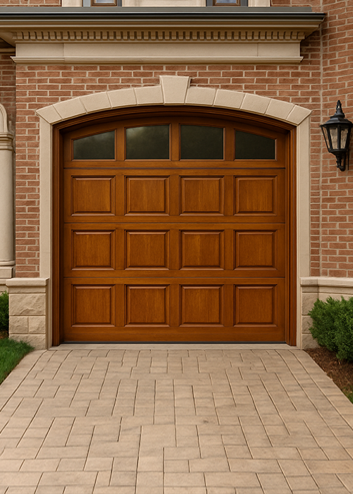 Garage door panel installation with power tools